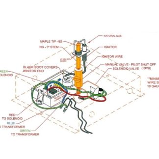 Electronic Ignition KIT ADDED TO Natural Gas Lantern W/COPPER COVER IN BASE 24V